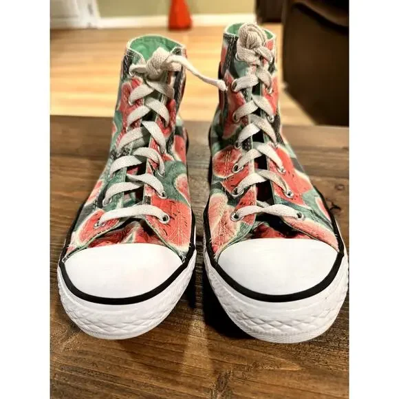 CONVERSE Chuck Taylor All Star Hi Unisex / Youth Shoe Sz 4.5 Vapor pink / Green - Picture 4 of 9